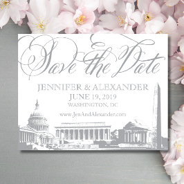 Washington DC日付を保存 – ヴィンテージモニュメント セーブザデート