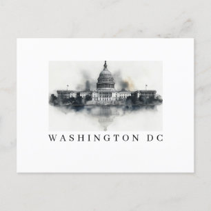 Washington DC白黒はがき シーズンポストカード