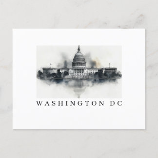 Washington DC白黒はがき シーズンポストカード