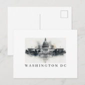 Washington DC白黒はがき シーズンポストカード (正面/裏面)