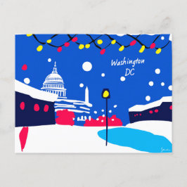 Washington DC Art Deco Style card Illustration ポストカード
