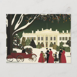Washington DC Art Deco Style card White House ポストカード