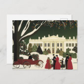 Washington DC Art Deco Style card White House ポストカード (正面/裏面)