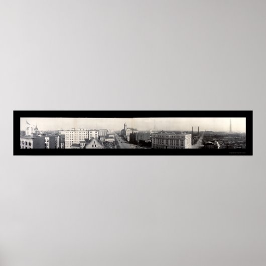 Washington DC Birdseye写真1909 ポスター (正面)