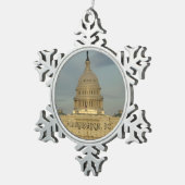 Washington, DC Capitol Building スノーフレークピューターオーナメント (右)