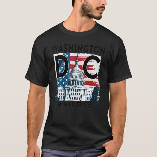 Washington DC Capitol Hill USAお土産メンウォーム Tシャツ (正面)