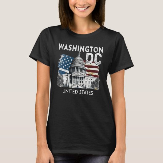 Washington DC Capitol Hill USA Souvenirs Gifts Men Tシャツ (正面)
