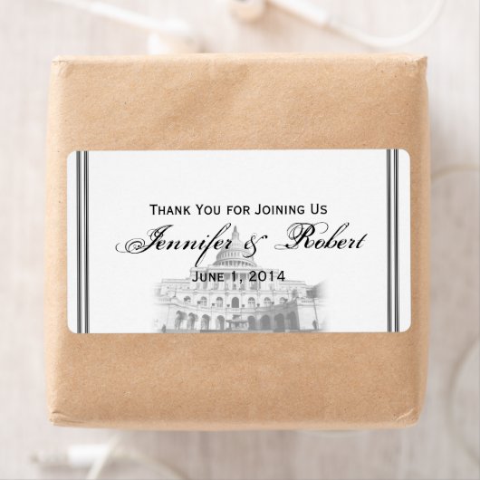 Washington DC Destination Water Bottleラベル ラベル (インサイチュ)