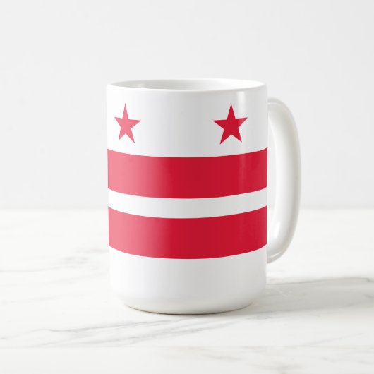 Washington DC Flag コーヒーマグカップ (正面右)