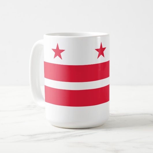 Washington DC Flag コーヒーマグカップ (正面左)