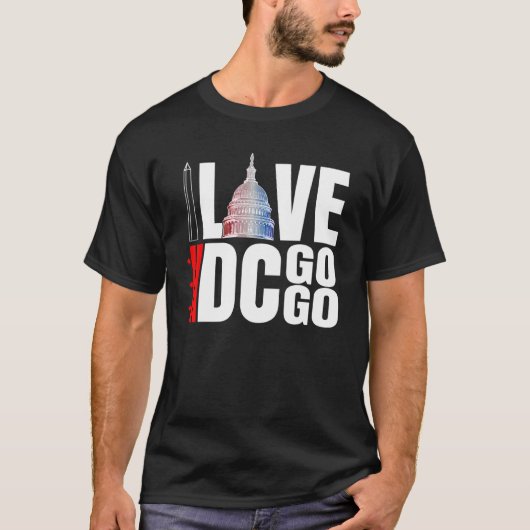 Washington DC I Love Go Music 13 Tシャツ (正面)