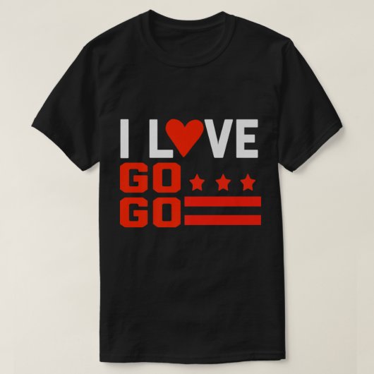 Washington DC I Love GoGo Music gift 子供へ and Tシャツ (デザイン正面)