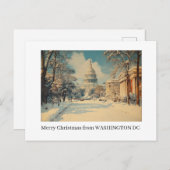 Washington DC Merry Christmas Holiday Postcard  シーズンポストカード (正面/裏面)