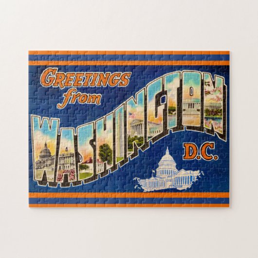 Washington DC Postcard Jigsaw Puzzle ジグソーパズル (横)
