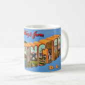 Washington DC Retro Postcard Mug コーヒーマグカップ (正面右)