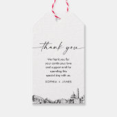 Washington DC Skyline'結婚s Thank Youメッセージカード ギフトタグ (正面)