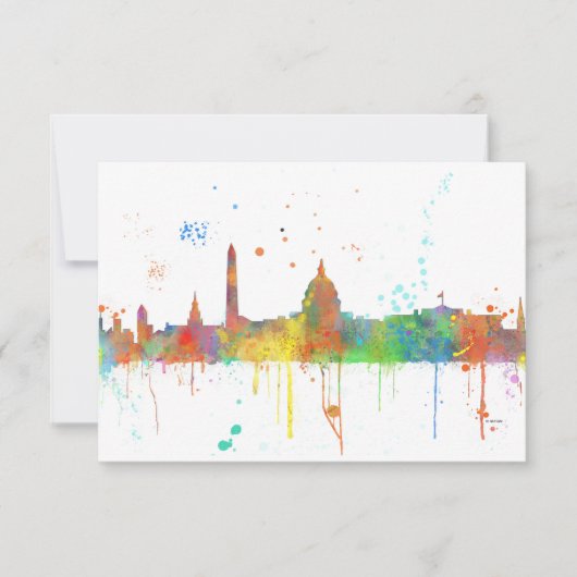 WASHINGTON DC SKYLINE MCLR -招待状/応答カード 招待状 (正面)