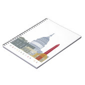 Washington DC skyline poster ノートブック (左側)