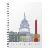 Washington DC skyline poster ノートブック (正面)