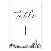 Washington DC Skyline Table Number 3.5x5カード テーブルナンバー (裏面)