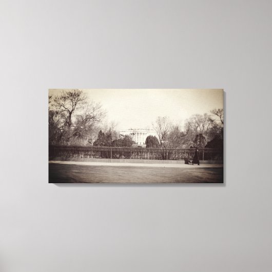 WASHINGTON DC THE WHITE HOUSE 1919ヴィンテージ写真 キャンバスプリント (正面)