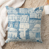 Washington DC toile blue クッション (ブランケット)