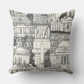 Washington DC toile gray クッション (正面)