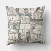 Washington DC toile juniper クッション (裏面)