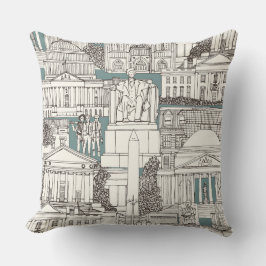 Washington DC toile juniper クッション