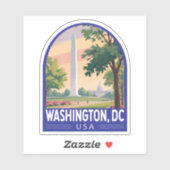 Washington DC Travel Art Emblem シール (シート)