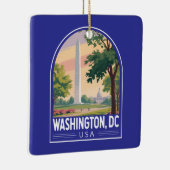 Washington DC Travel Art Emblem セラミックオーナメント (右)