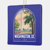 Washington DC Travel Art Emblem セラミックオーナメント (左)