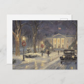 Washington DC White House Vintage Retro card ポストカード (正面/裏面)