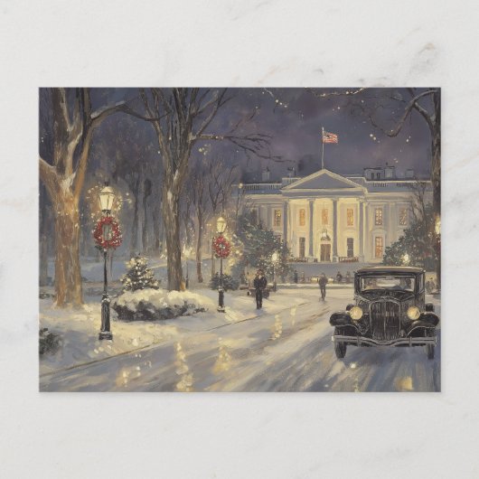Washington DC White House Vintage Retro card ポストカード (正面)