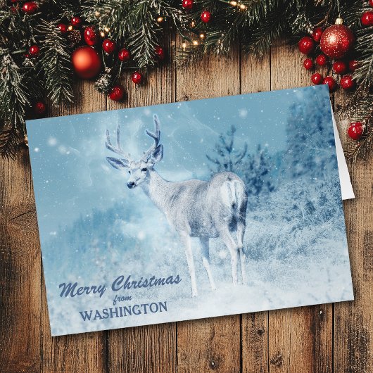 Washington Deer Christmas Cardからのクリスマス