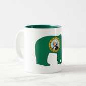 Washington Flag Bear ツートーンマグカップ (正面左)