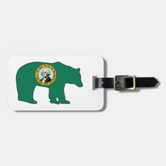 Washington Flag Bear ラゲッジタグ (正面横)