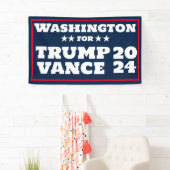 Washington for Trump Vance 2024バナー 横断幕 (インサイチュ)