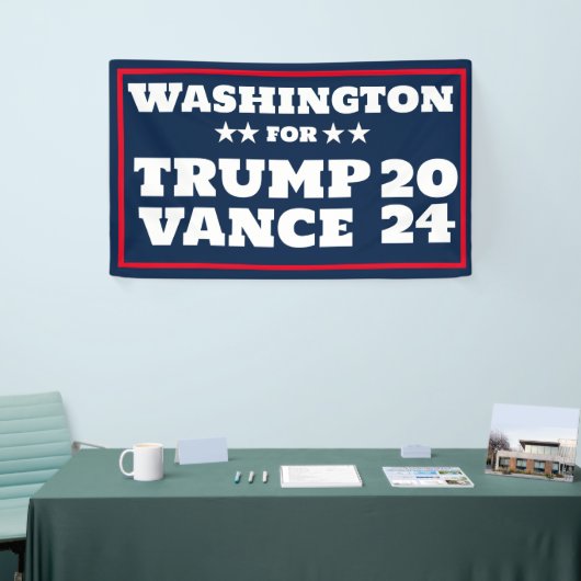 Washington for Trump Vance 2024バナー 横断幕 (トレードショー)