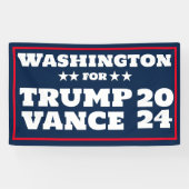 Washington for Trump Vance 2024バナー 横断幕 (横)