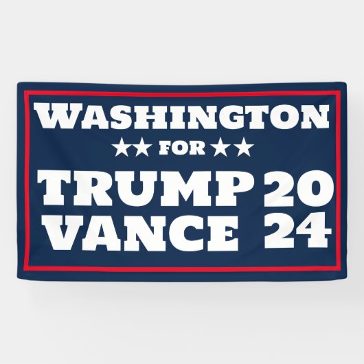 Washington for Trump Vance 2024バナー 横断幕 (横)