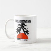 Washington Golden Gardens Park Surfing Surfboardin コーヒーマグカップ (左)