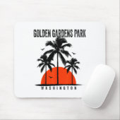 Washington Golden Gardens Park Surfing Surfboardin マウスパッド (マウス)