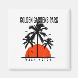 Washington Golden Gardens Park Surfing Surfboardin マグネット