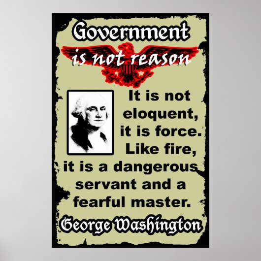 Washington: Gov't Like Fire ポスター (正面)