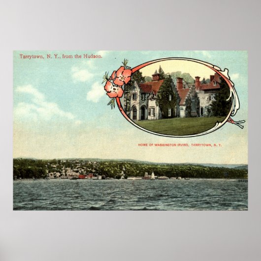 Washington Irving、Tarrytown、NYヴィンテージc1915 ポスター (正面)
