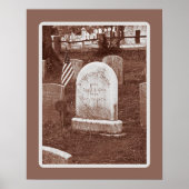 Washington Irving's tombstone ポスター (正面)