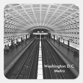 Washington Metro Station Look at the Rails スクエアシール