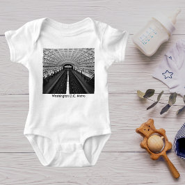 Washington Metro Station Look at the Rails ベビーボディスーツ