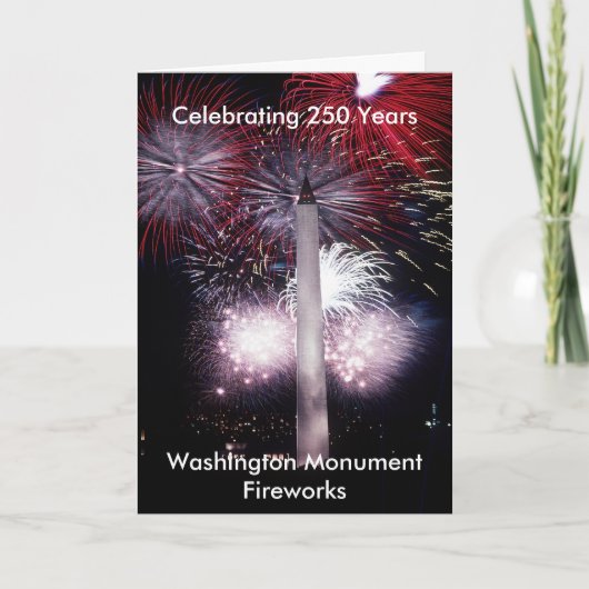 Washington Monument 250 Years Fireworks シーズンカード (正面)